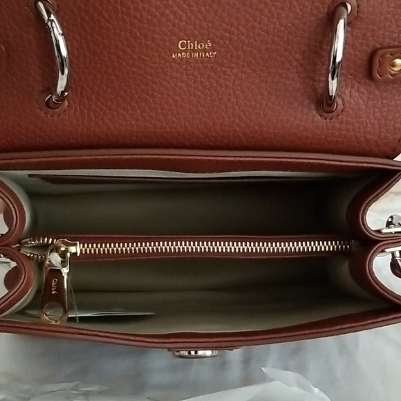 New Chloe Aby Mini Lock & Key Top-Handle Bag - Picture 10 of 15